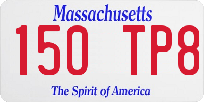 MA license plate 150TP8