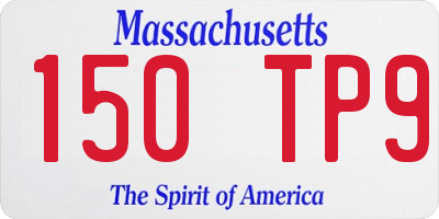 MA license plate 150TP9