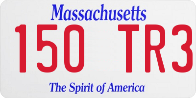 MA license plate 150TR3