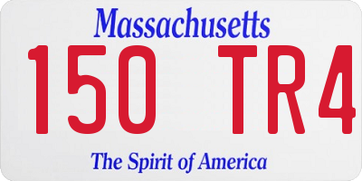 MA license plate 150TR4