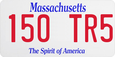 MA license plate 150TR5