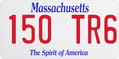 MA license plate 150TR6