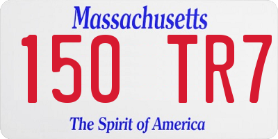 MA license plate 150TR7