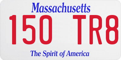 MA license plate 150TR8