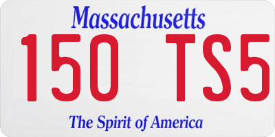 MA license plate 150TS5
