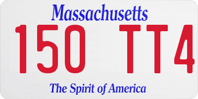 MA license plate 150TT4