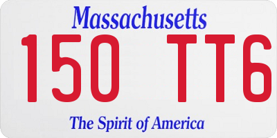 MA license plate 150TT6