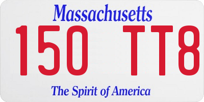 MA license plate 150TT8