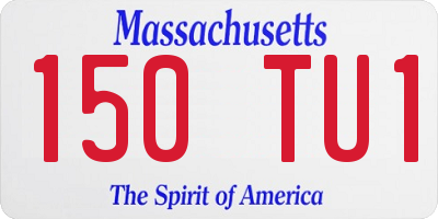 MA license plate 150TU1