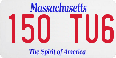 MA license plate 150TU6