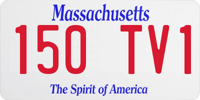 MA license plate 150TV1