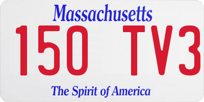 MA license plate 150TV3