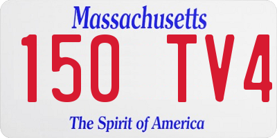 MA license plate 150TV4
