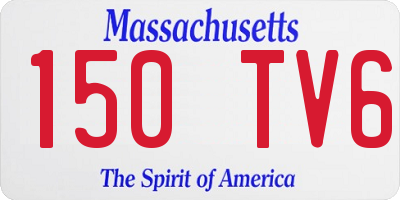 MA license plate 150TV6