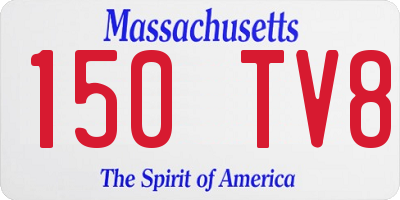 MA license plate 150TV8