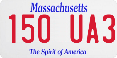 MA license plate 150UA3