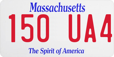MA license plate 150UA4