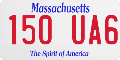MA license plate 150UA6