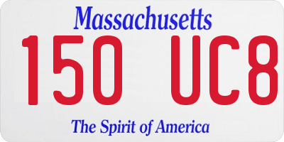 MA license plate 150UC8