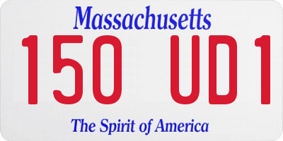 MA license plate 150UD1