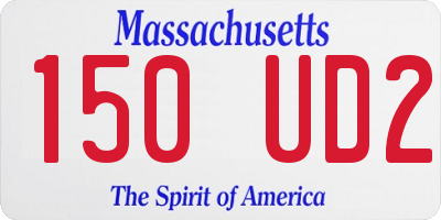 MA license plate 150UD2