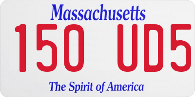 MA license plate 150UD5