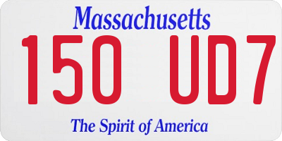 MA license plate 150UD7