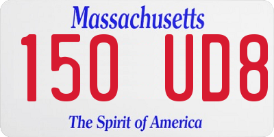 MA license plate 150UD8