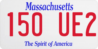 MA license plate 150UE2