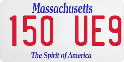 MA license plate 150UE9