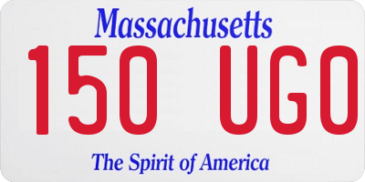 MA license plate 150UG0