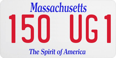 MA license plate 150UG1