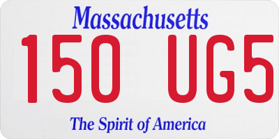 MA license plate 150UG5