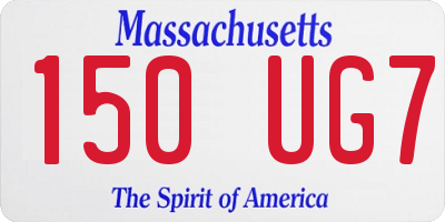 MA license plate 150UG7