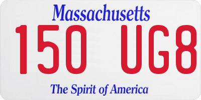 MA license plate 150UG8