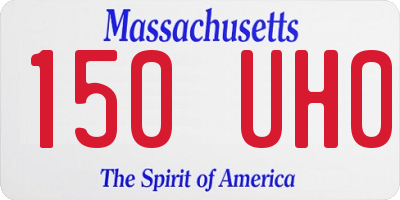 MA license plate 150UH0