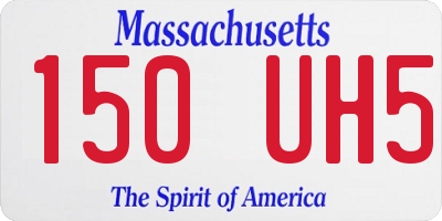 MA license plate 150UH5