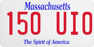 MA license plate 150UI0