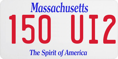 MA license plate 150UI2