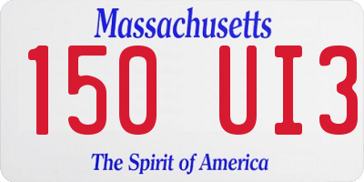 MA license plate 150UI3
