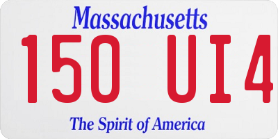 MA license plate 150UI4