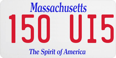 MA license plate 150UI5