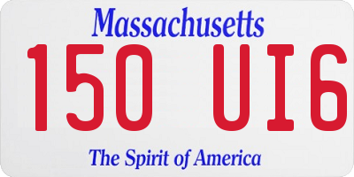 MA license plate 150UI6