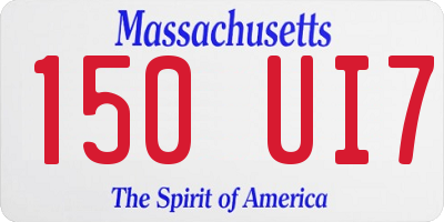 MA license plate 150UI7