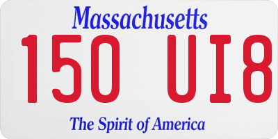 MA license plate 150UI8