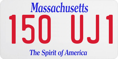 MA license plate 150UJ1