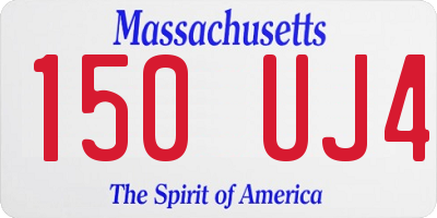 MA license plate 150UJ4