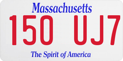 MA license plate 150UJ7
