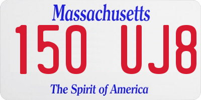 MA license plate 150UJ8