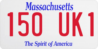 MA license plate 150UK1